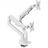 Arozzi Desk Mount | Neo Duo - Gas Spring Monitor Arm AZ-ALZARE-NEO-DUO-WT | Tilt, Swivel, Rotation | Maximum weight (capacity) 9 kg | White
