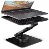 Axagon STND-LRB Laptop-Ständer, 360° drehbar, Doppelgelenk, verlängerbar  - schwarz