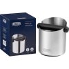 DeLonghi Coffee knock boxx for Portafilter DLSC084, Stainless Steel/Black