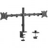 Gembird Adjustable desk 2-display mounting arm, 17-32"
