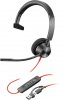 Hewlett Packard Poly Poly Blackwire 3310, headset black, mono, USB-C