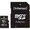 Intenso MicroSDXC, 64GB +Adapter
