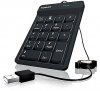 Keysonic ACK-118BK Nummernblock aus Silikon Staub- Und Spritzwassergeschützt, Einziehbares USB Kabel