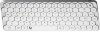 Keysonic KSK-5020BT-S Bluetooth-Tastatur (DE-Layout) [Mini Tastatur mit wabenförmigen Tasten, Multimediatasten, Aluminium, Silber/Weiß]
