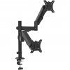 Maclean Dual monitor mount, gas spring, 17-32"