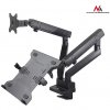 Maclean MC-813, Dual desk holder for monitor and laptop, 17-32"
