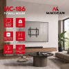 Maclean TV Mount / Bracket, max VESA 200x200, 13-43", up to 45 kg, black, tilt adjustment 0°–8°, MC-186