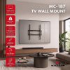 Maclean TV Mount / Bracket, max VESA 400x400, 32-75", up to 45 kg, black, tilt adjustment 0°–8°, MC-187
