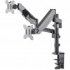 Manhattan Double Monitor Mount with Height-Adjustable Arms, 17-32"