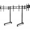 Next Level Racing Floor stand | Tube Freestanding Triple Monitor Stand | Up to 3x43 " | Height adjustment, Tilt | Maximum weight (capacity) 50 kg | Black