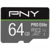 PNY Technologies Pro Elite, microSDXC, 64GB, UHS-I, U3, V30 +Adapter