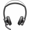 Poly Voyager Focus 2, USB-C + Adapter USB-C/ -A + Charging Stand