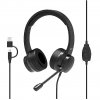 Port Connect | USB Comfortable Stereo Office Microphone Headset | Built-in microphone | Wired | Black
