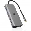 Raidsonic IB-DK4061-CPD, docking station (anthracite, USB-A, USB-C, HDMI, card reader, Gigabit LAN)