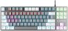 Rampage Klawiatura gamingowa Rampage Snug Blue przewodowa mechaniczna podświetlana biało-szara