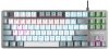Rampage Klawiatura gamingowa Rampage Snug KRGD Red Switch przewodowa mechaniczna podświetlana biało-szara