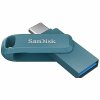 Sandisk Ultra Dual, 256GB, USB-A/C, Light Blue