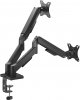 Savio Dual monitor spring loaded desk mount, 17-32"