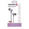 Swissten SuperBass Earbuds Metal YS900 Stereo  Headset With Microphone 3,5mm / 1.2m Purple