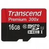 Transcend Premium 300x, microSDHC, 16GB, Class 10, UHS-I, U1