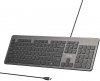 Unitek Klawiatura Unitek SlimTap przewodowa 100% (full-size) szara