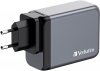 Verbatim GaN charger 200W, 1x USB-A, 3x USB-C (grey, PD 3.0, QC 3.0)