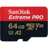 Western Digital Extreme Pro, microSDXC, 64GB, UHS-I, U3, V30 +Adapter