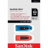 Western Digital Ultra, 64GB, Twin Pack, Blue & Red