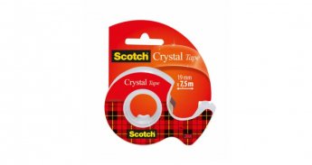 3M Scotch Crystal caurspīdīga līmlente 19 mm x 7,5 ar turētāju
