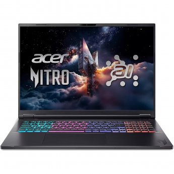 Acer | Nitro 18 AI AN18-61-R25V | Obsidian Black | 18 " | IPS | WQXGA | 2560 x 1600 pixels | AMD Ryzen AI 7 | 350 | 16 GB | DDR5 | Solid-state drive capacity 1000 GB | NVIDIA GeForce RTX 5060 | GDDR7 | 8 GB | Windows 11 Home | 802.11ax | Bluetooth version