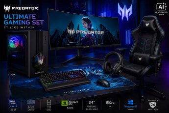 Acer | Predator Ultimate Gaming Set | Orion 3000 + X34 V3 + PGC371 + Aethon 700 + Galea 550 + Cestus 333 + PMP470 | Desktop Set | Tower | In |