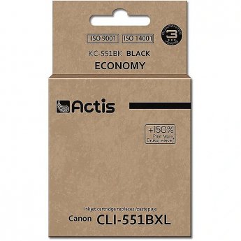 Actis KC-551Bk ink (replacement for Canon CLI-551Bk; Standard; 12 ml; black (with chip)