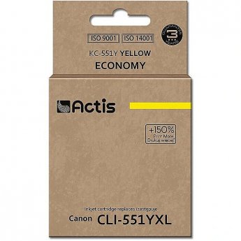 Actis KC-551Y ink (replacement for Canon CLI-551Y; Standard; 12 ml; yellow (with chip)