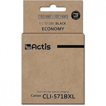 Actis KC-571Bk ink (replacement for Canon CLI-571Y; Standard; 12 ml; black)