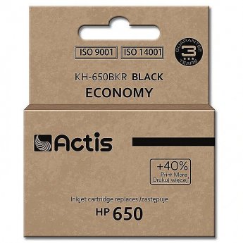Actis KH-650BKR ink (replacement for HP 650 CZ101AE; Standard; 15 ml; black)