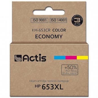 Actis KH-653CR printer ink, replacement HP 653XL 3YM74AE; Premium; 18ml; 300 pages; colour