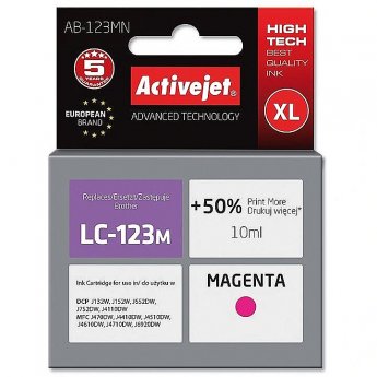 ActiveJet AB-123MN (zamiennik Brother LC123M/121M; Supreme; 10 ml; purpurowy)