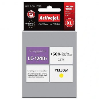 ActiveJet AB-1240YNX ink (replacement for Brother LC1220Bk/LC1240Bk; Supreme; 12 ml; yellow)