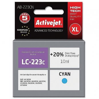 ActiveJet AB-223CN (zamiennik Brother LC223C; Supreme; 10 ml; błękitny)