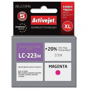 ActiveJet AB-223MN (zamiennik Brother LC223M; Supreme; 10 ml; purpurowy)