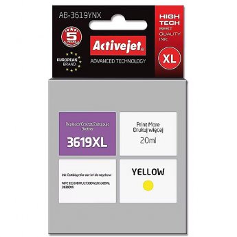 ActiveJet AB-3619YNX Ink cartridge (replacement for Brother LC3619Y XL; Supreme; 20 ml; yellow)