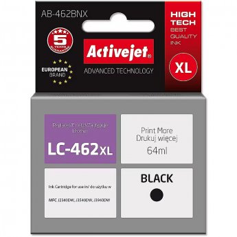ActiveJet AB-462BNX Ink for Brother printer, Replacement Brother LC-462XLBK; Supreme; 64 ml; black.