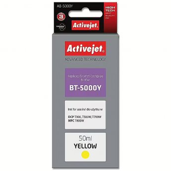 ActiveJet AB-5000Y Ink Bottle (Replacement for Brother BT-5000Y; Supreme; 50 ml; yellow)