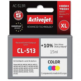 ActiveJet AC-513R Ink cartridge (replacement for Canon CL-513; Premium; 15 ml; color)