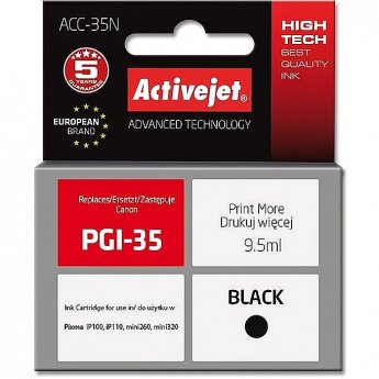 ActiveJet ACC-35N Ink cartridge (replacement for Canon PGI-35; Supreme; 9.5 ml; black)