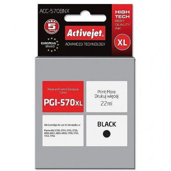 ActiveJet ACC-570BNX Ink cartridge (replacement for Canon PGI-570XLBk; Supreme; 22 ml; black)