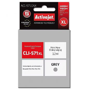 ActiveJet ACC-571GNX Ink cartridge (replacement for Canon CLI-571XLG; Supreme; 12 ml; grey)