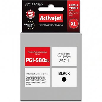 ActiveJet ACC-580BNX ink (replacement for Canon PGI-580XLBk; Supreme; 25.7 ml; black)