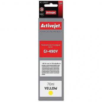 ActiveJet AC-G490Y (zamiennik Canon GI-490Y; Supreme; 70 ml; żółty)