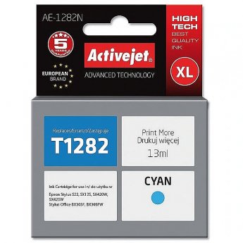 ActiveJet AE-1282N Ink (replacement for Epson T1282; Supreme; 13 ml; cyan)
